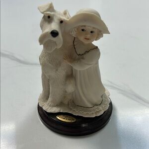 Giuseppe Armani Little Girl and Dog Sculpture